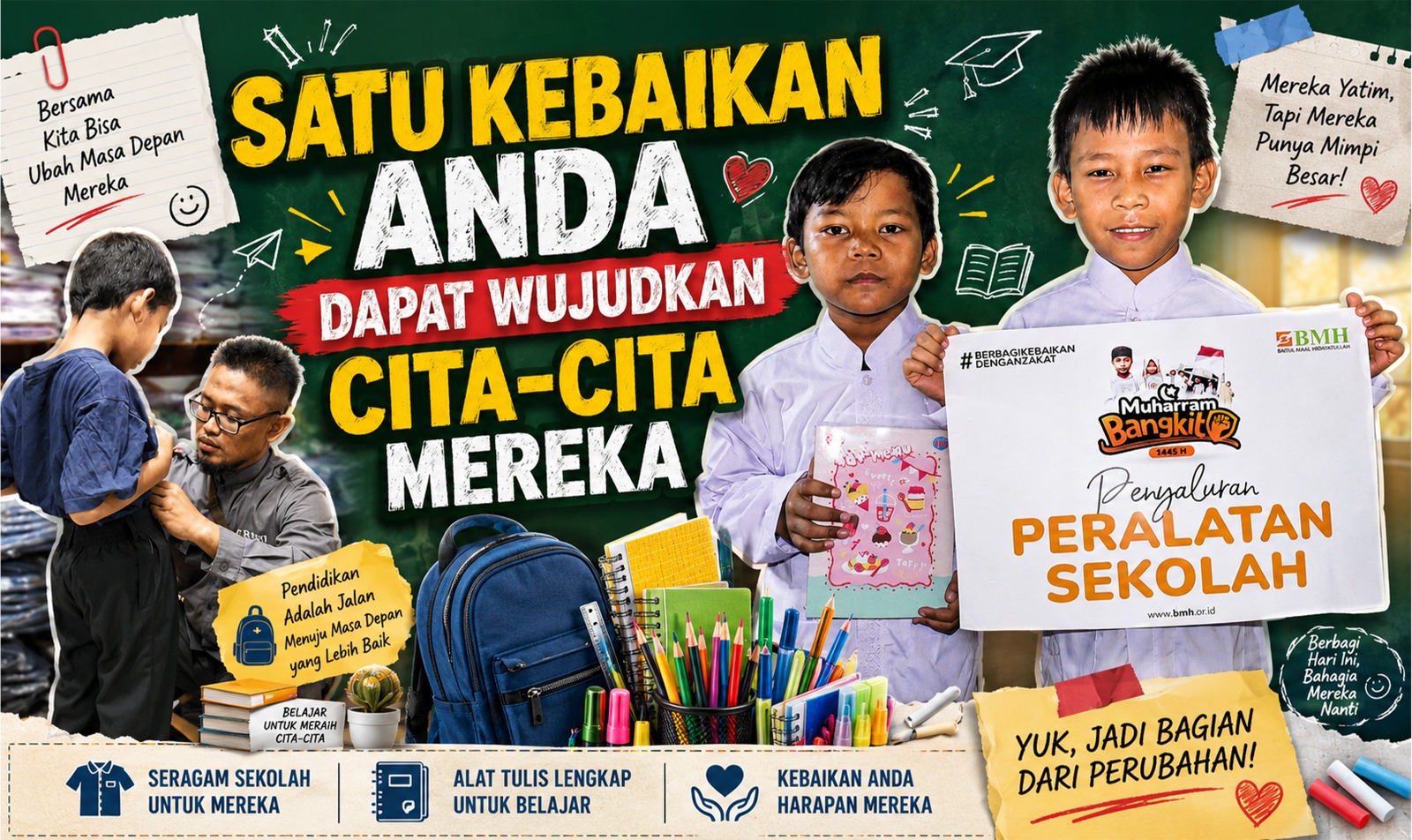 MUHARRAM BANGKIT, Wujudkan Senyum Yatim di Bulan Mulia